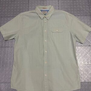 Quiksilver Waterman Collection Regular Fit Short Sleeve Cotton Shirt Mint Green